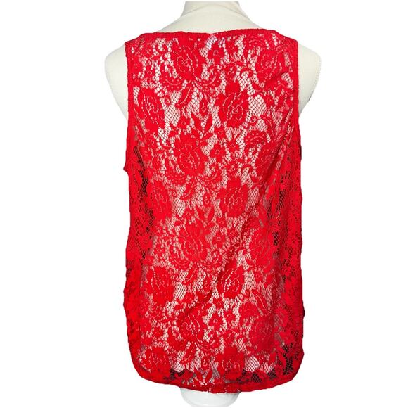 Mickey Mouse Disney Red Lace Back Teen XXL/2XG 19 Kidcore Cartoon Tank Top Shirt - Picture 2 of 6